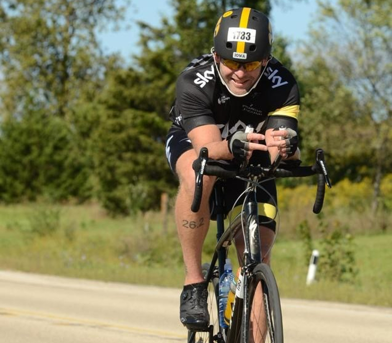 Scott Heisler ironman bike Concussion Legacy Foundation