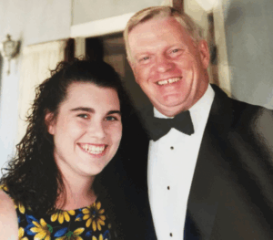 Kelly Dubs dressed up with her father, Legacy Donor Robert Allardice