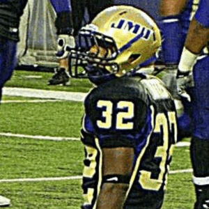 Legacy Donor Corey Davis in his James Madison University football uniform