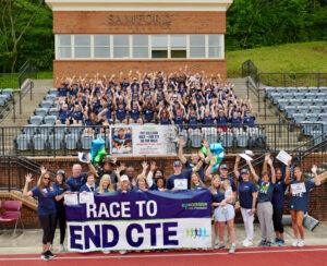Participants smile for the camera at Jean Sullivan's Race to End CTE event at Samford University in Alabama